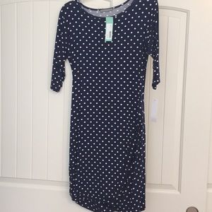 Loveappella navy polka dot dress